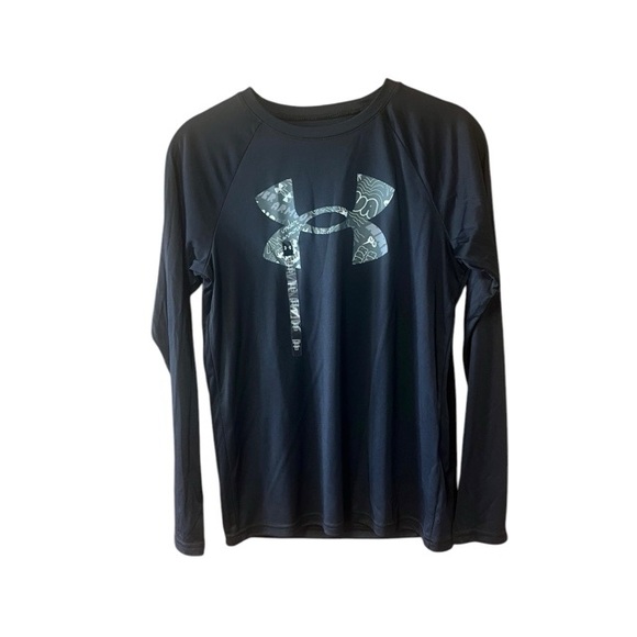 Under Armour Black Long Sleeve Boys Shirt - Picture 1 of 5